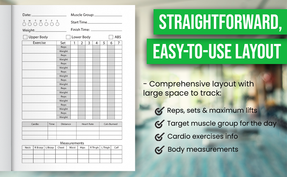 straightforward easy-to-use layout, Comprehensive layout with large space to track everything.