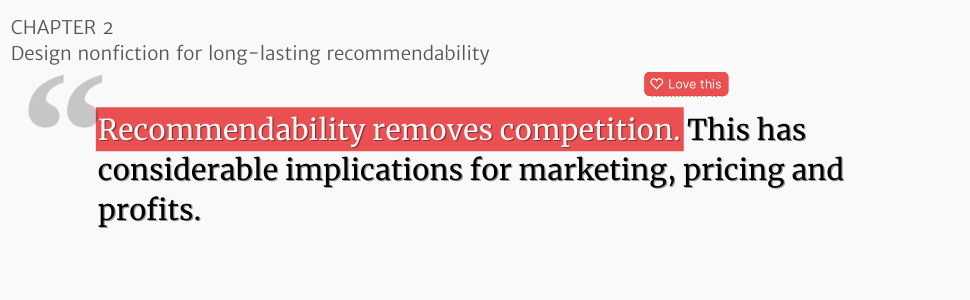 recommendability removes competition